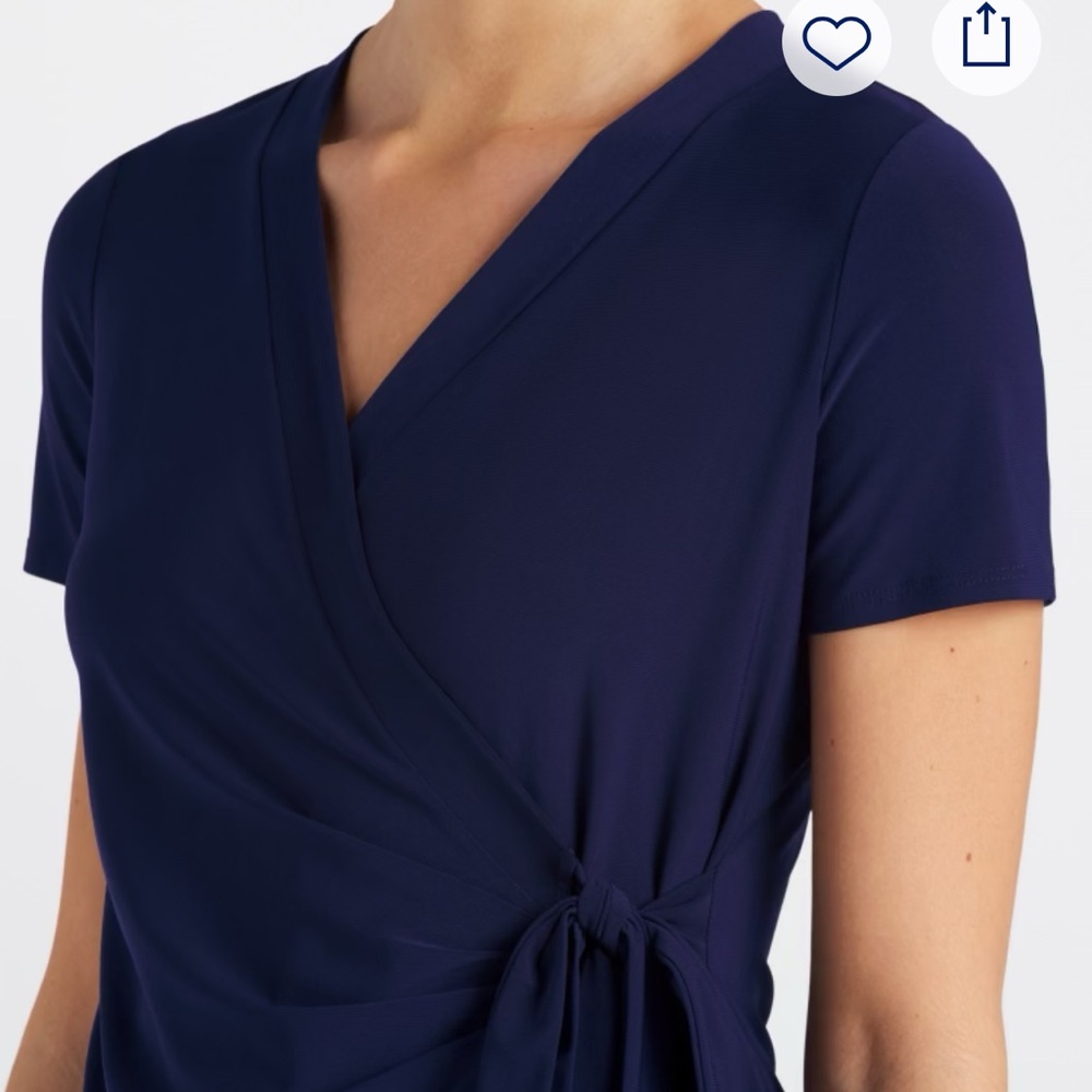 Gilli Navy Wrap Top